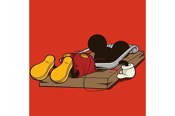 mickey mouse in trap