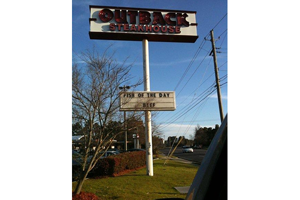 outback steakhouse sign