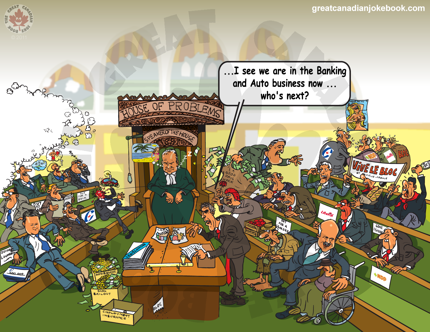 cartoon of house of commons