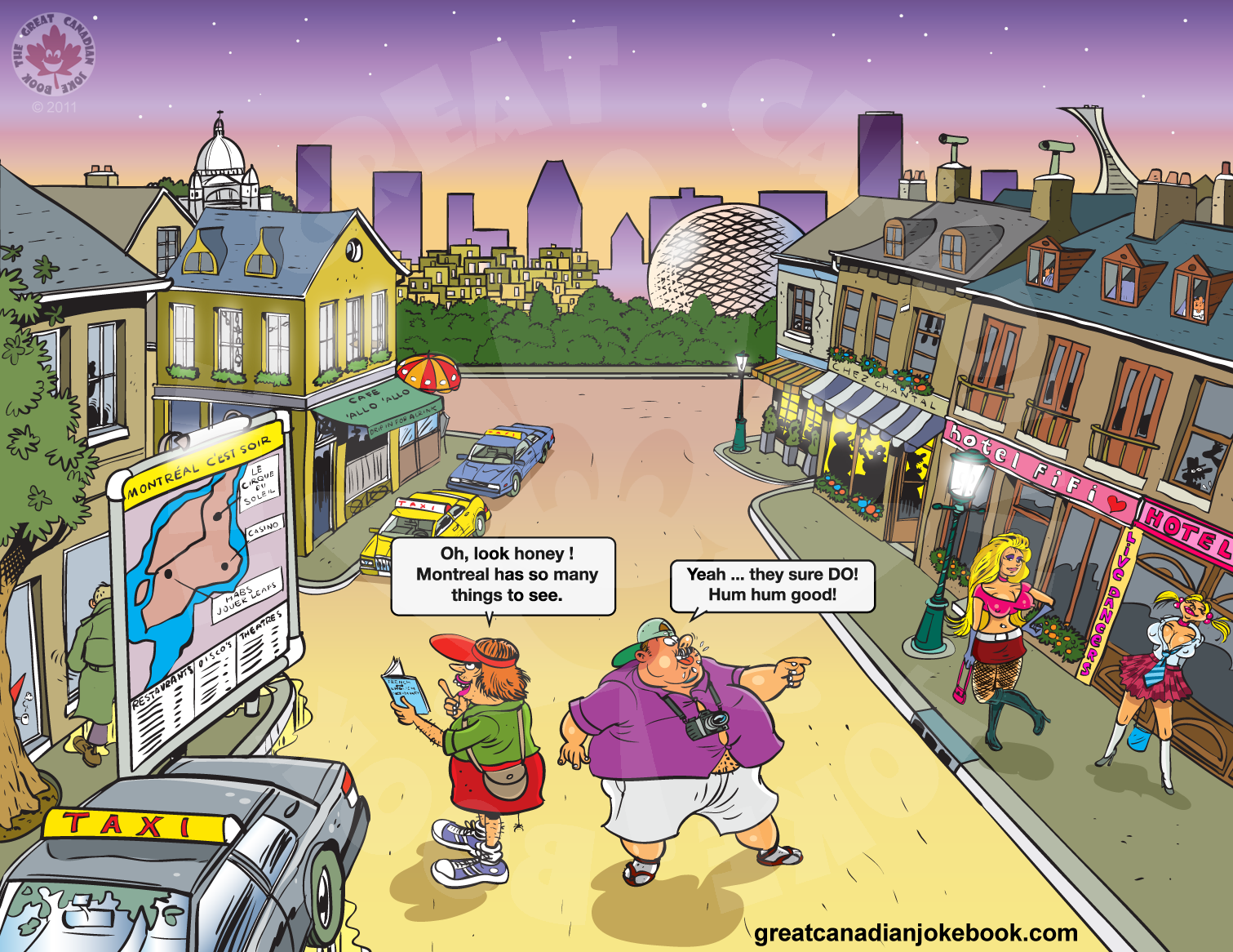 cartoon of montreal hookers